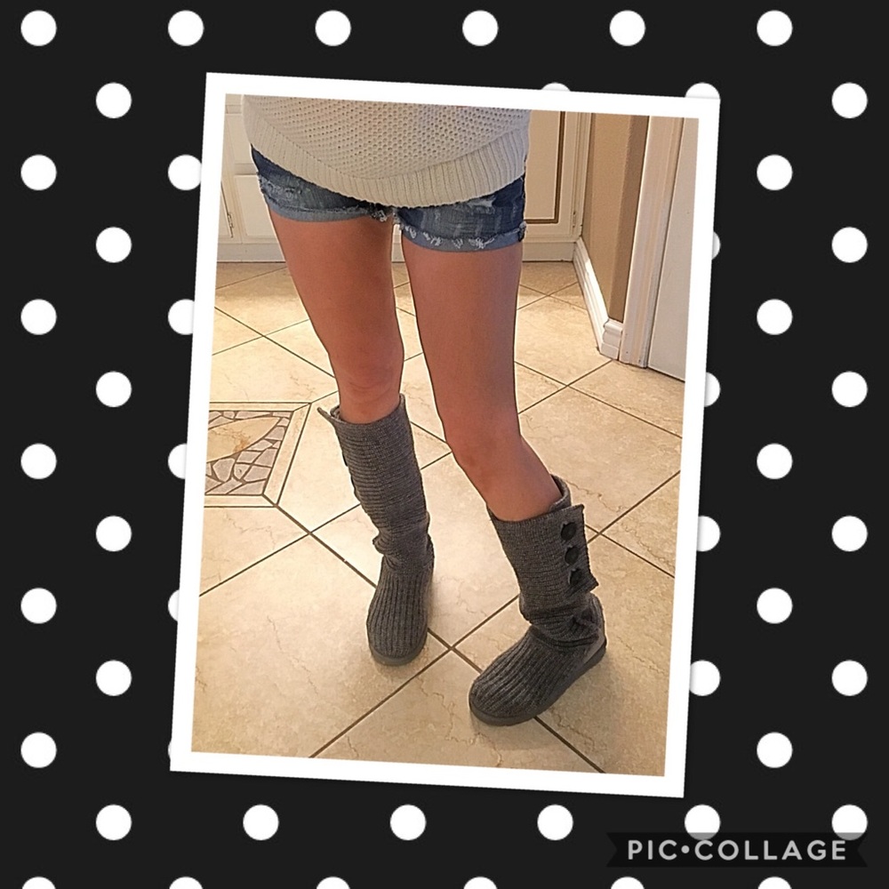 Ugg Classic Cardi Boots Grey 10